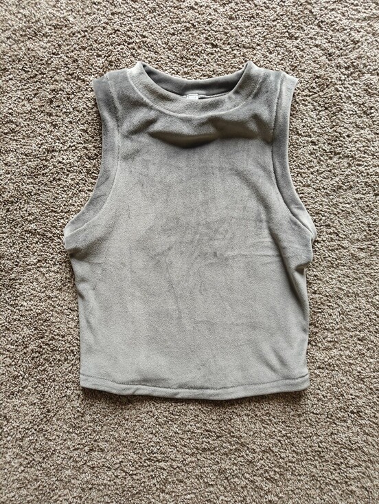 SKIMS Tops - SKIMS Gray Velour Tank Top Size Medium